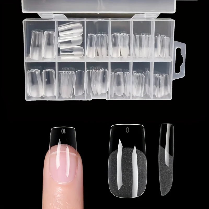 120Pcs Full Cover Press On Nail Tips Stiletto Almond Square Coffin French False Fake Soak Off Gel Nail Extension Tips Capsule - Cozy & Co. Market