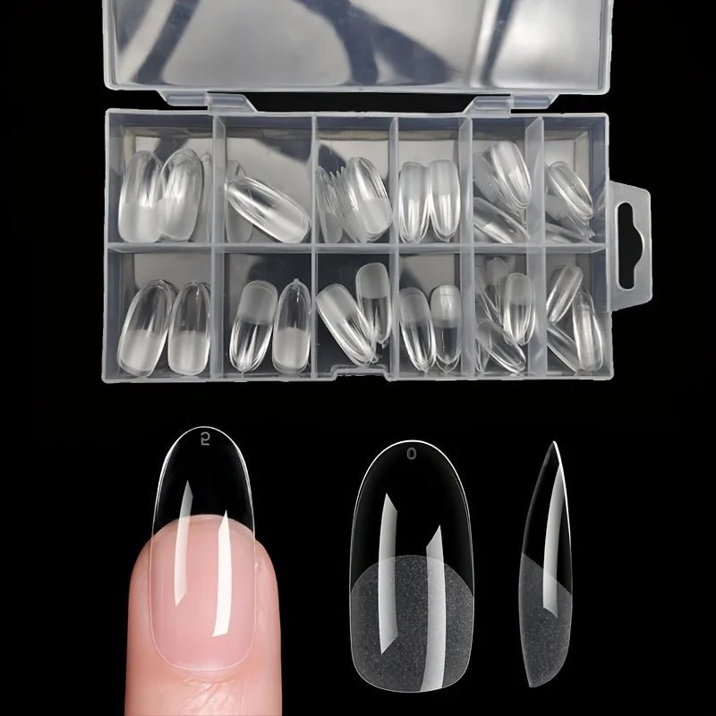 120Pcs Full Cover Press On Nail Tips Stiletto Almond Square Coffin French False Fake Soak Off Gel Nail Extension Tips Capsule - Cozy & Co. Market