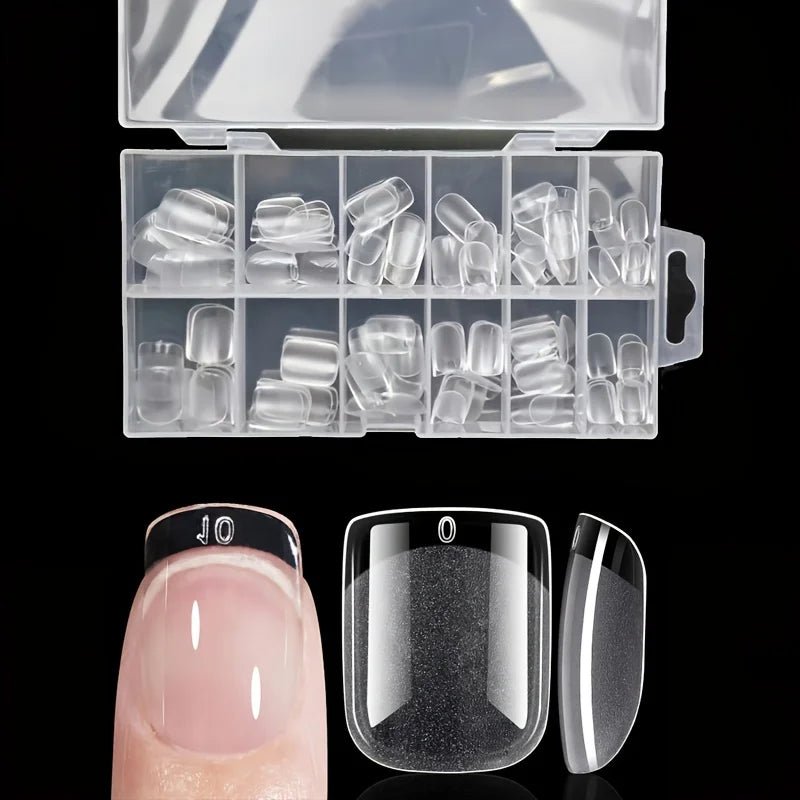 120Pcs Full Cover Press On Nail Tips Stiletto Almond Square Coffin French False Fake Soak Off Gel Nail Extension Tips Capsule - Cozy & Co. Market