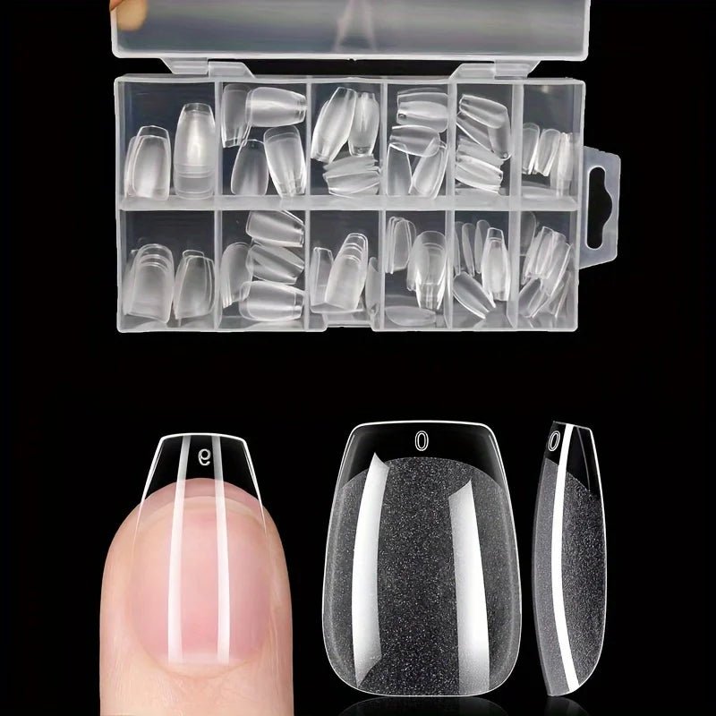 120Pcs Full Cover Press On Nail Tips Stiletto Almond Square Coffin French False Fake Soak Off Gel Nail Extension Tips Capsule - Cozy & Co. Market