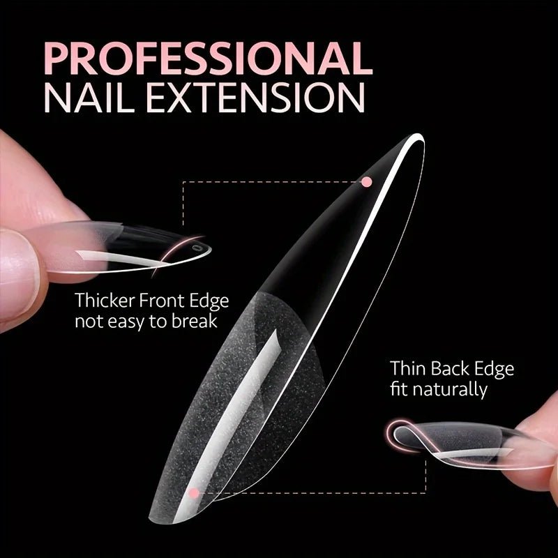 120Pcs Full Cover Press On Nail Tips Stiletto Almond Square Coffin French False Fake Soak Off Gel Nail Extension Tips Capsule - Cozy & Co. Market