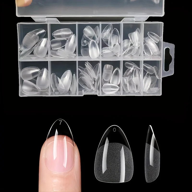 120Pcs Full Cover Press On Nail Tips Stiletto Almond Square Coffin French False Fake Soak Off Gel Nail Extension Tips Capsule - Cozy & Co. Market