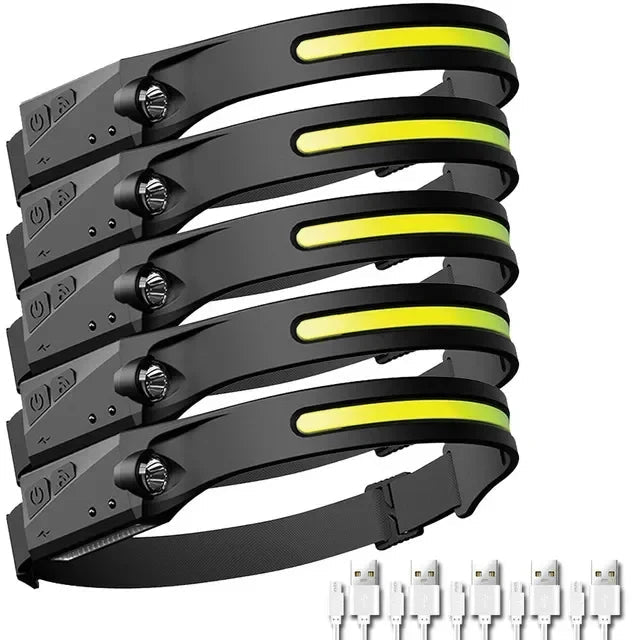 1/2/3PCS LED Induction Headlamp Camping Search Light USB Rechargeable Headlight Led Head Torch Work Light With Built-in Battery - Cozy & Co. Market