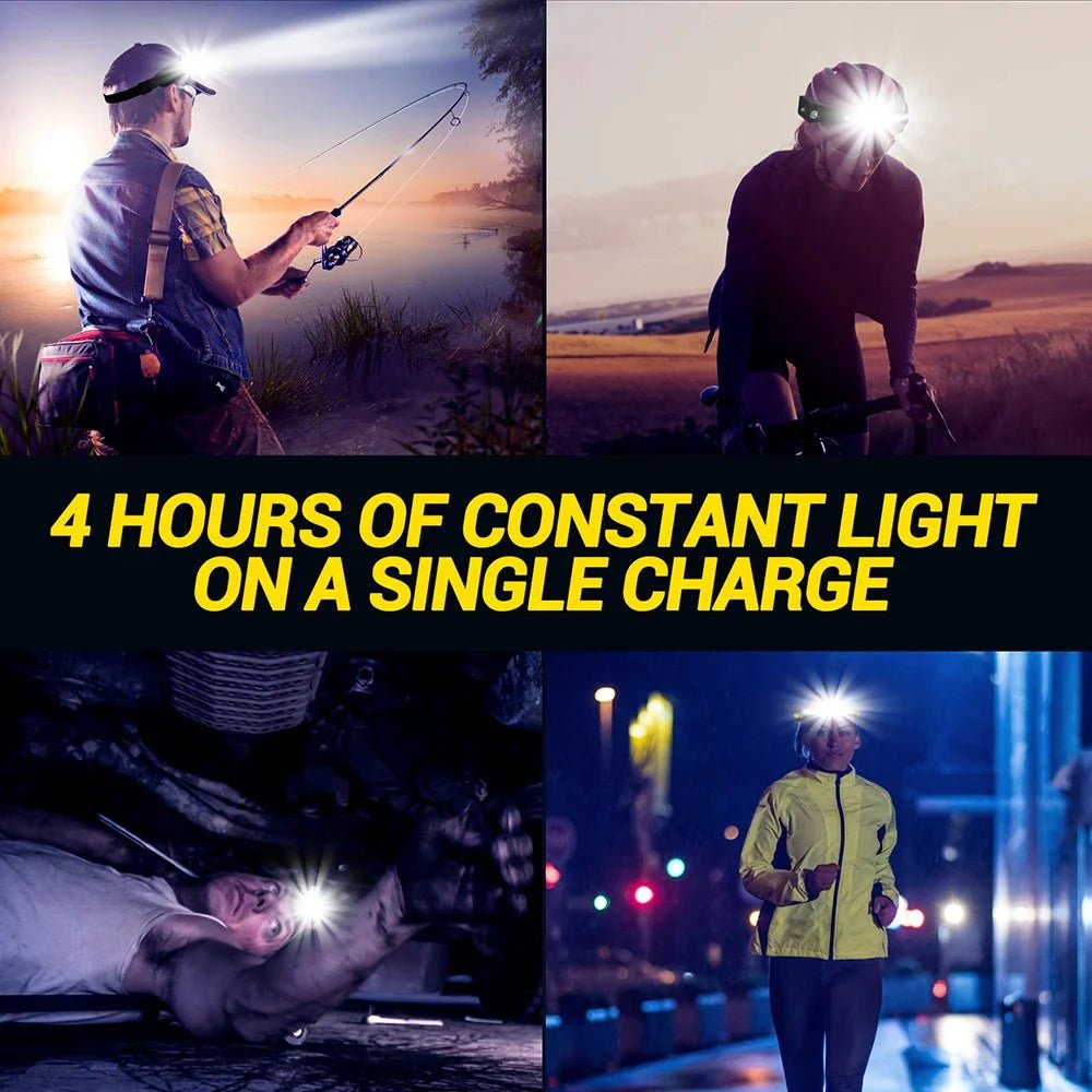 1/2/3PCS LED Induction Headlamp Camping Search Light USB Rechargeable Headlight Led Head Torch Work Light With Built-in Battery - Cozy & Co. Market