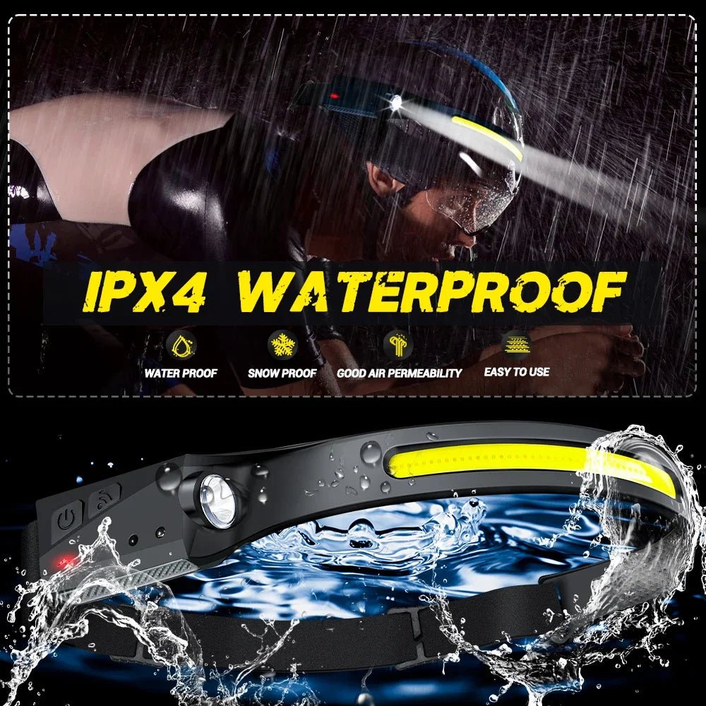 1/2/3PCS LED Induction Headlamp Camping Search Light USB Rechargeable Headlight Led Head Torch Work Light With Built-in Battery - Cozy & Co. Market
