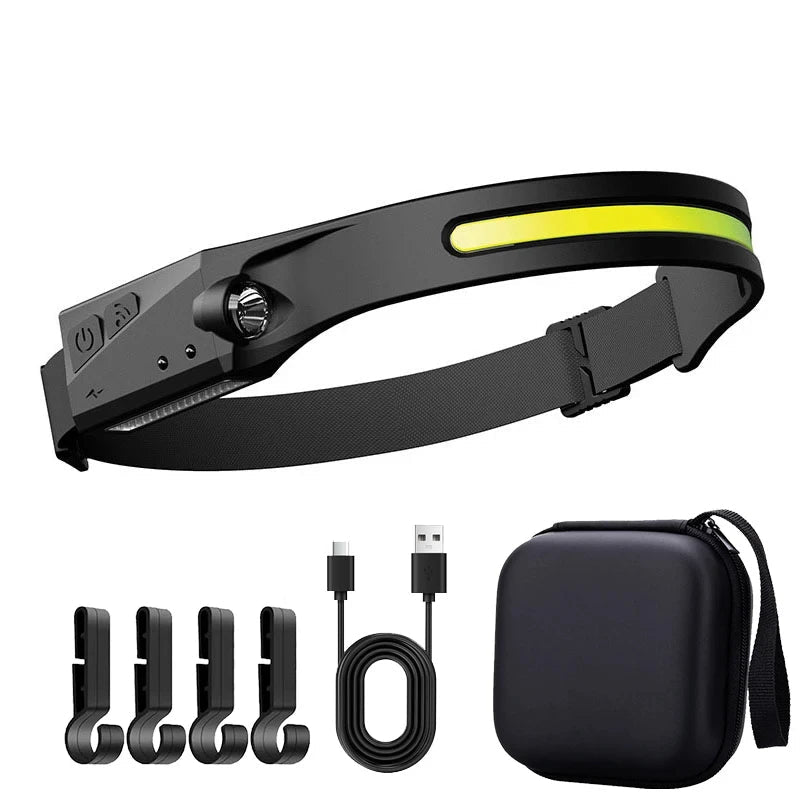 1/2/3PCS LED Induction Headlamp Camping Search Light USB Rechargeable Headlight Led Head Torch Work Light With Built-in Battery - Cozy & Co. Market