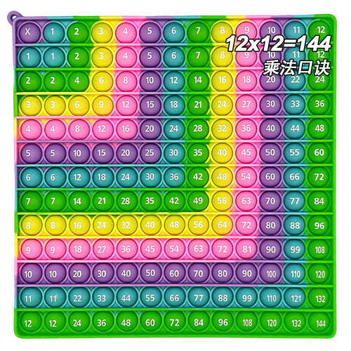 12X12 European and American Multiplication Table Math Practice Board Silicone Educational Science Learning Aid Toy Fun - Cozy & Co. Market