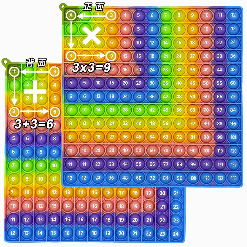 12X12 European and American Multiplication Table Math Practice Board Silicone Educational Science Learning Aid Toy Fun - Cozy & Co. Market