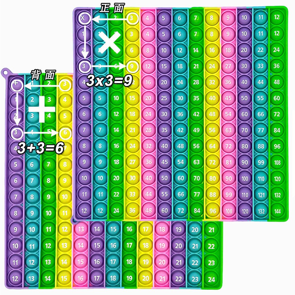 12X12 European and American Multiplication Table Math Practice Board Silicone Educational Science Learning Aid Toy Fun - Cozy & Co. Market