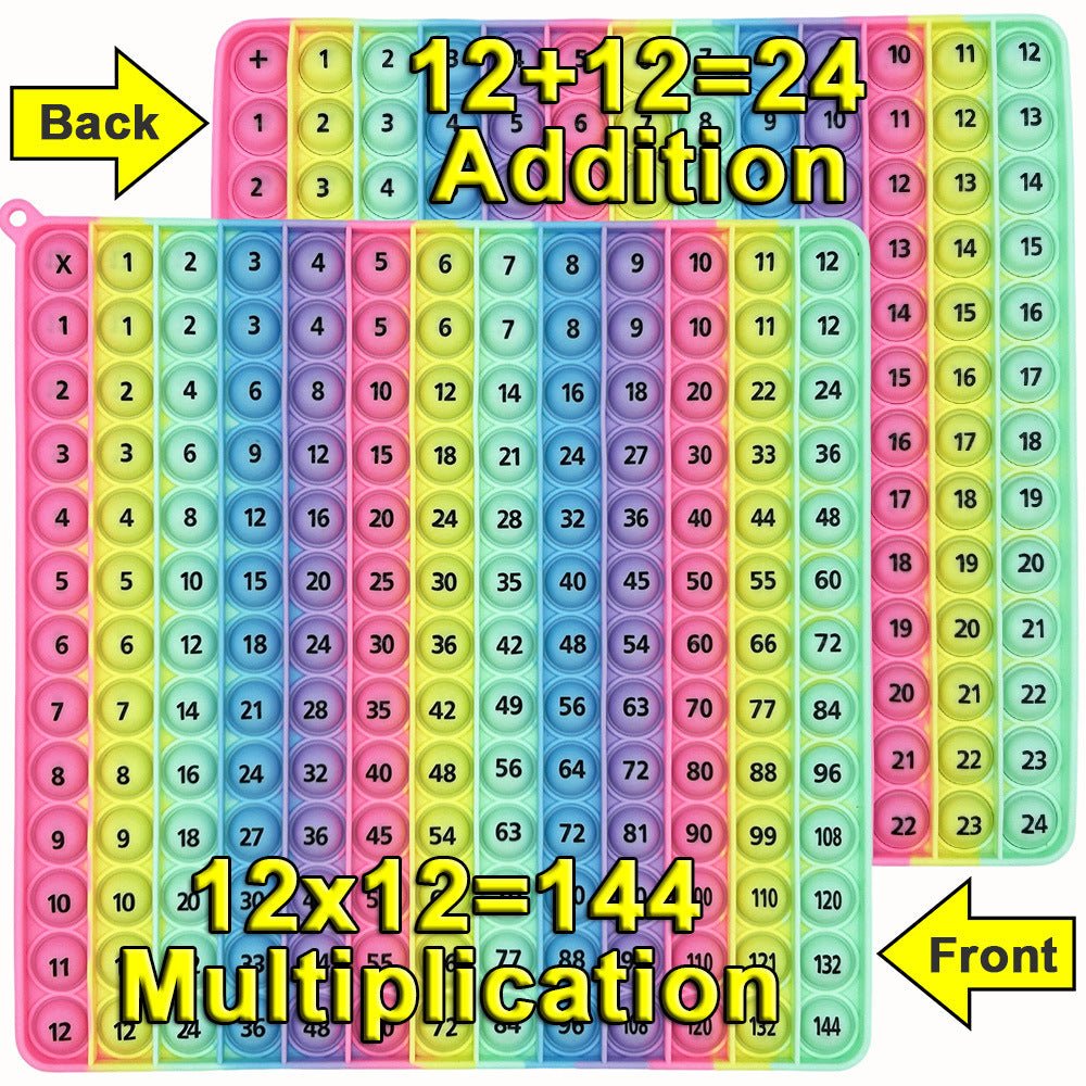 12X12 European and American Multiplication Table Math Practice Board Silicone Educational Science Learning Aid Toy Fun - Cozy & Co. Market
