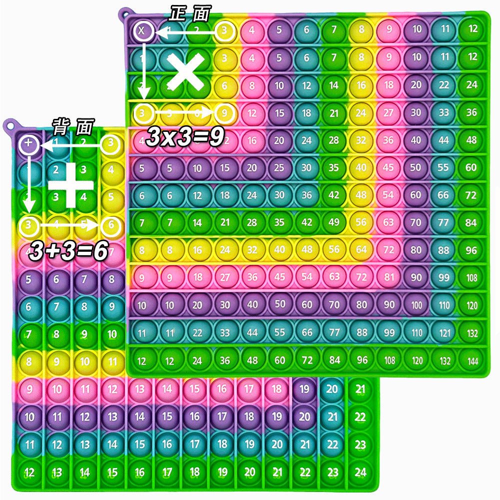 12X12 European and American Multiplication Table Math Practice Board Silicone Educational Science Learning Aid Toy Fun - Cozy & Co. Market