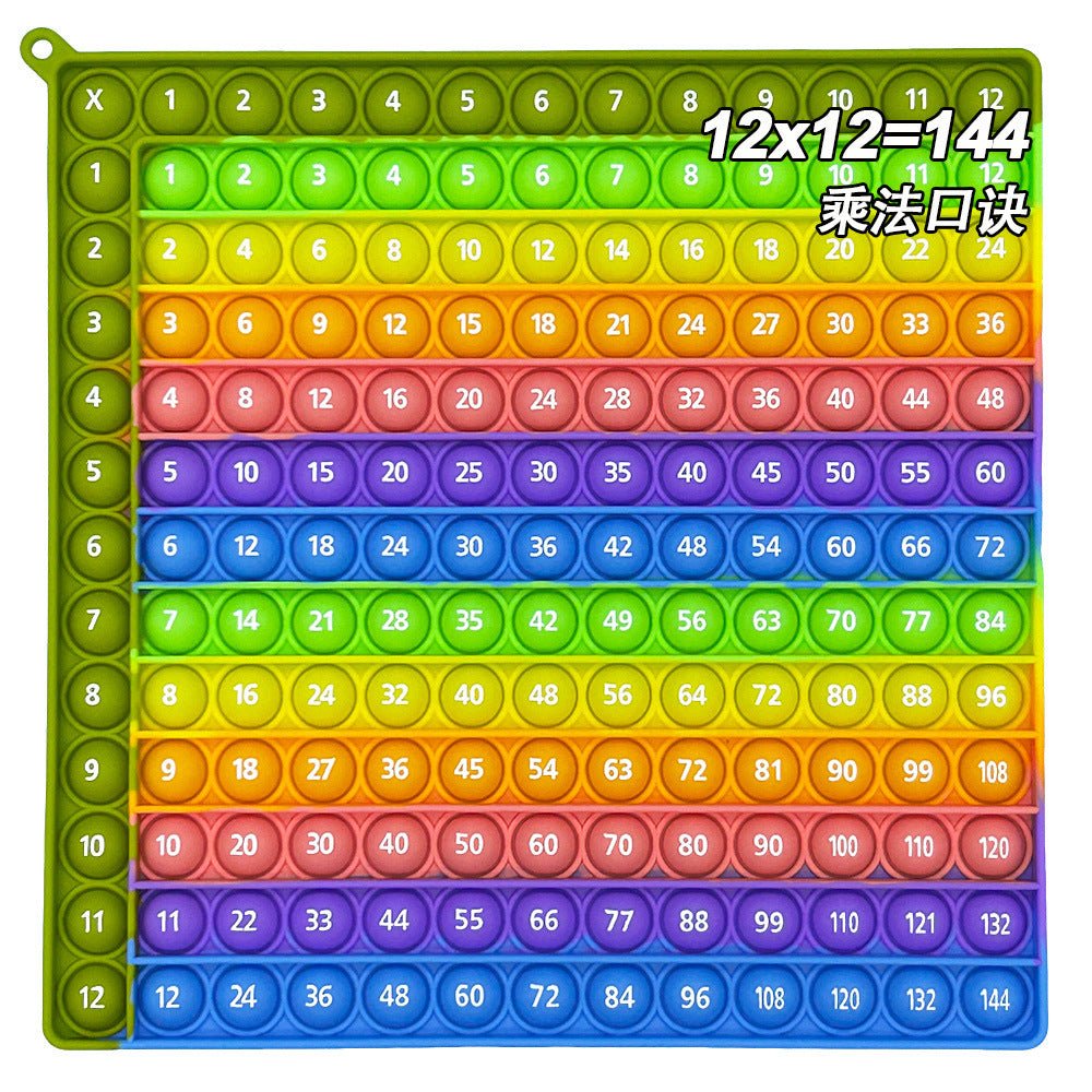12X12 European and American Multiplication Table Math Practice Board Silicone Educational Science Learning Aid Toy Fun - Cozy & Co. Market