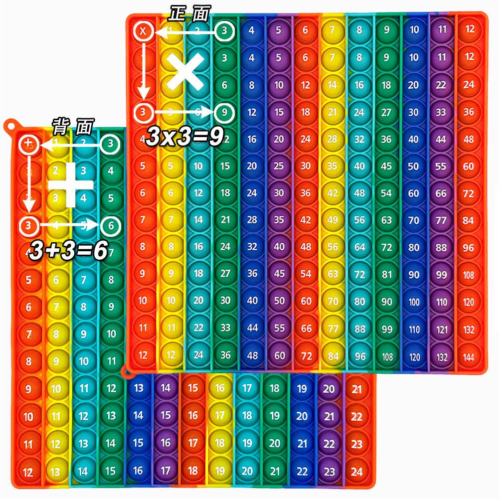 12X12 European and American Multiplication Table Math Practice Board Silicone Educational Science Learning Aid Toy Fun - Cozy & Co. Market