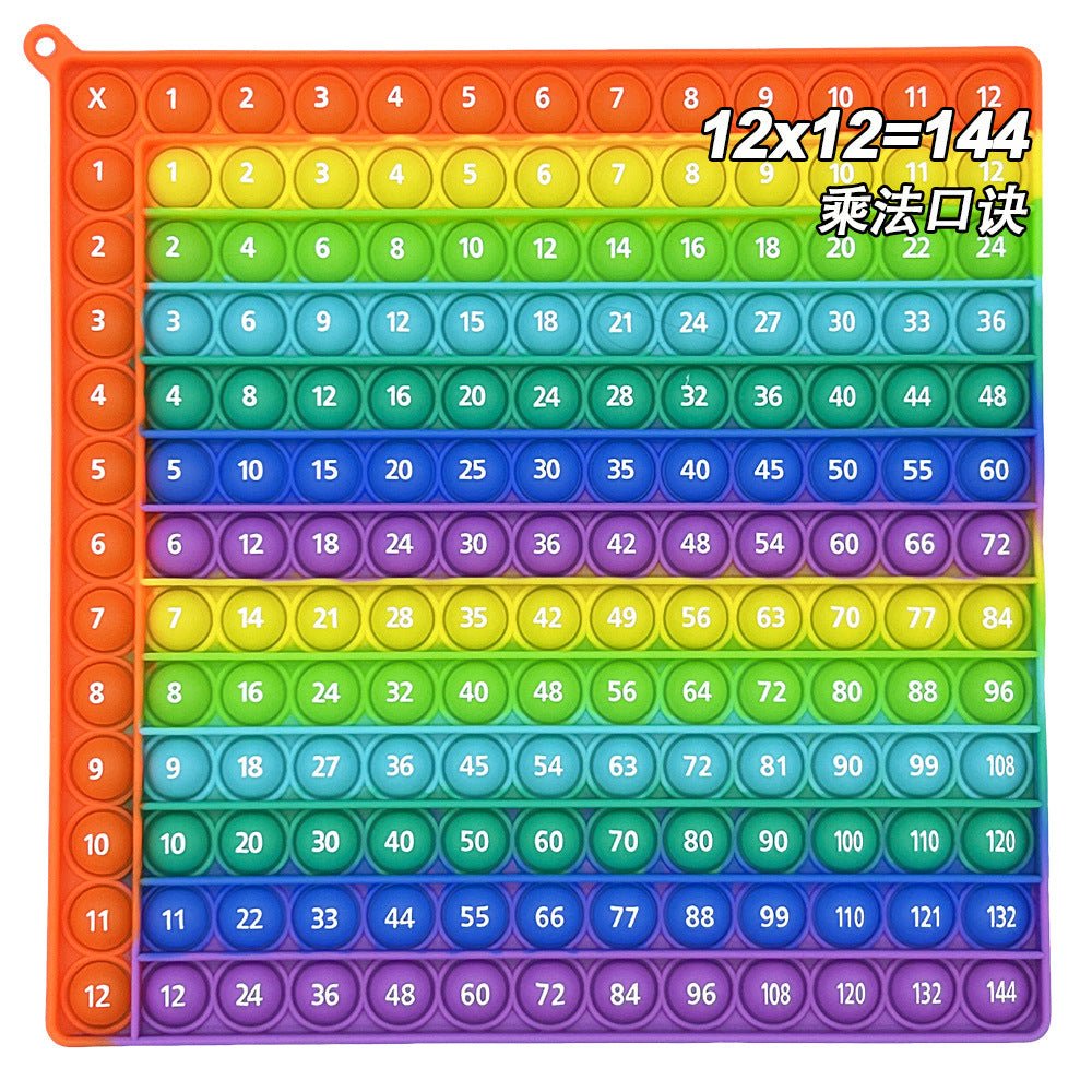 12X12 European and American Multiplication Table Math Practice Board Silicone Educational Science Learning Aid Toy Fun - Cozy & Co. Market