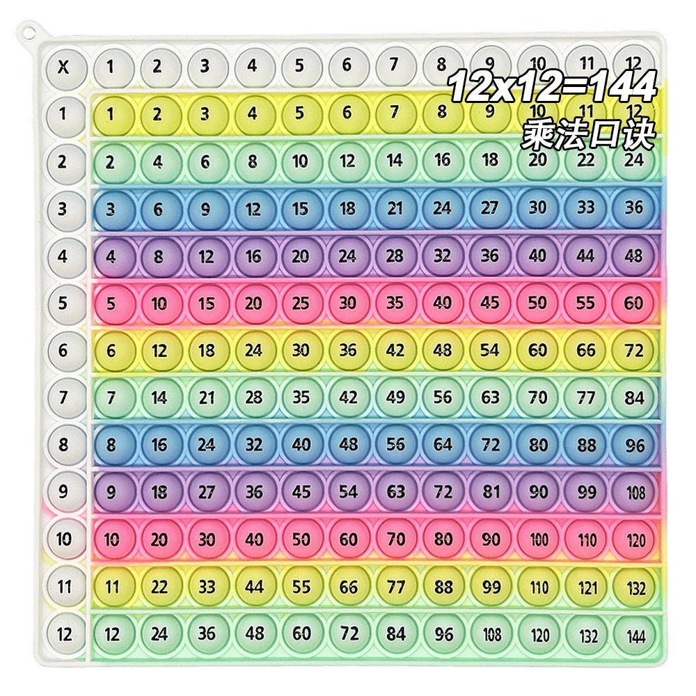 12X12 European and American Multiplication Table Math Practice Board Silicone Educational Science Learning Aid Toy Fun - Cozy & Co. Market