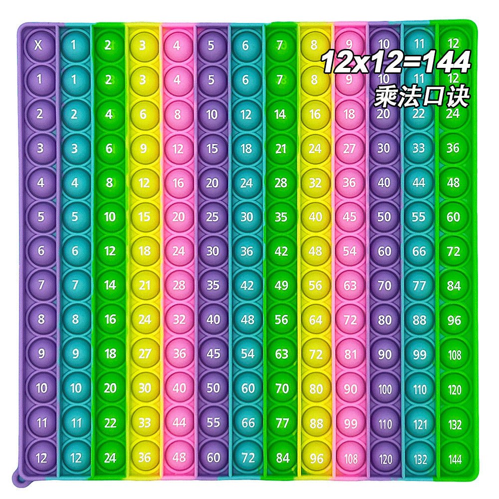 12X12 European and American Multiplication Table Math Practice Board Silicone Educational Science Learning Aid Toy Fun - Cozy & Co. Market