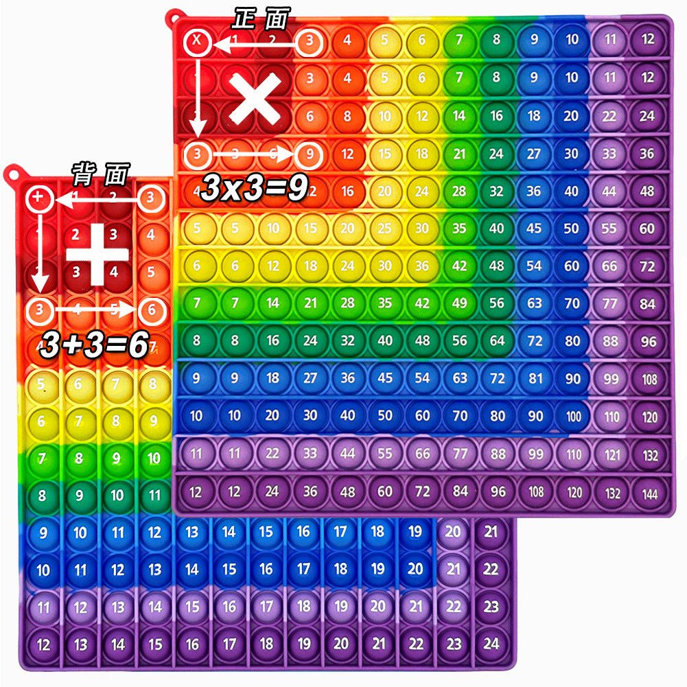 12X12 European and American Multiplication Table Math Practice Board Silicone Educational Science Learning Aid Toy Fun - Cozy & Co. Market