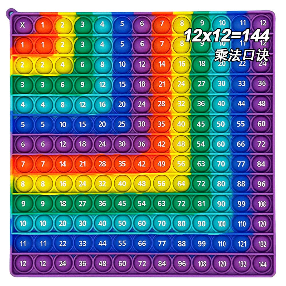 12X12 European and American Multiplication Table Math Practice Board Silicone Educational Science Learning Aid Toy Fun - Cozy & Co. Market