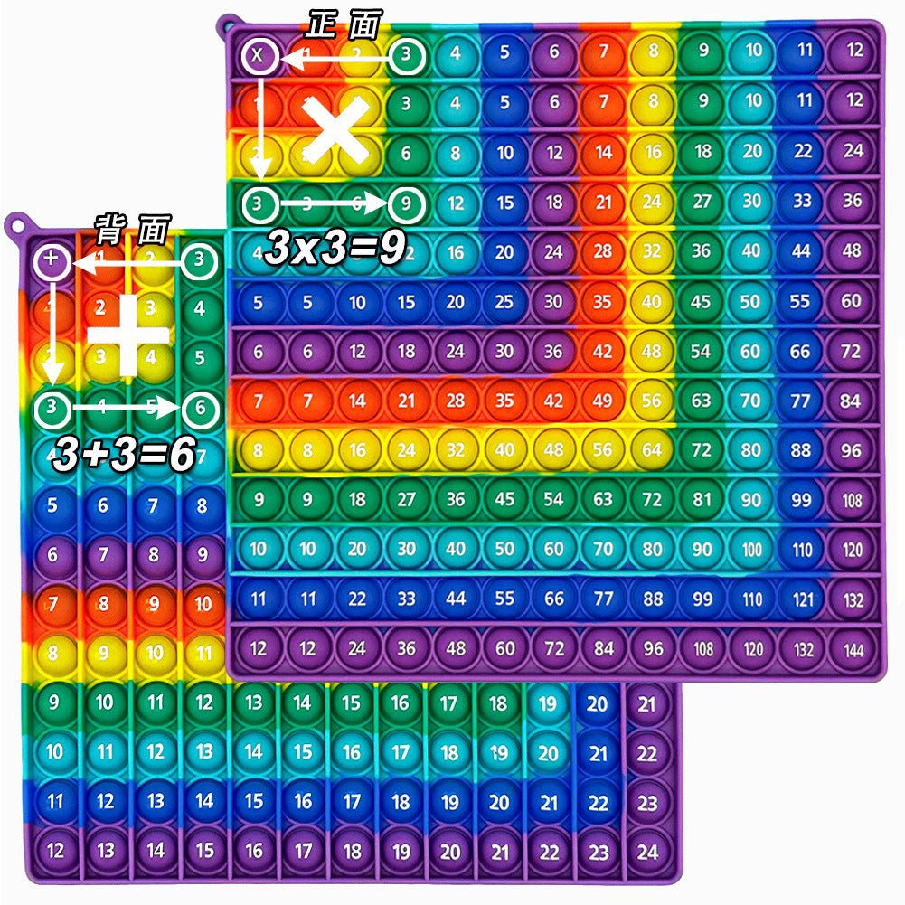 12X12 European and American Multiplication Table Math Practice Board Silicone Educational Science Learning Aid Toy Fun - Cozy & Co. Market