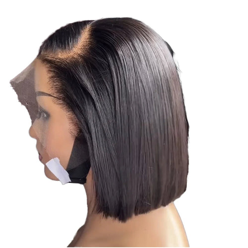 13*4 HD Remy Hair Virgin for Lace Front Bob Wig Pre Cut Transparent for Glueless Lace Baby Hair Natural Color Density 250% - Cozy & Co. Market