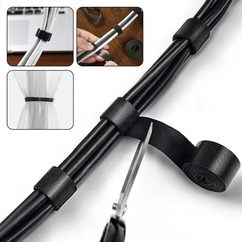 1/5M Cable Organizer Cable Management Wire Winder Tape Earphone Mouse Cord Management Ties Protector For iPhone Xiaomi Samsung - Cozy & Co. Market