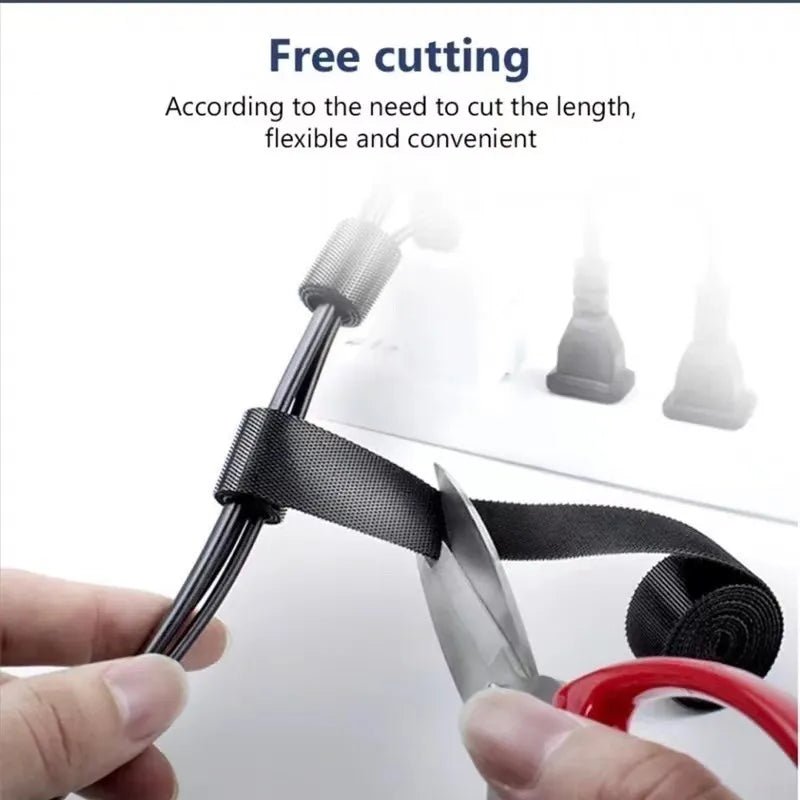 1/5M Cable Organizer Cable Management Wire Winder Tape Earphone Mouse Cord Management Ties Protector For iPhone Xiaomi Samsung - Cozy & Co. Market