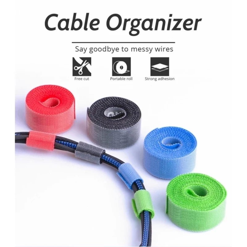 1/5M Cable Organizer Cable Management Wire Winder Tape Earphone Mouse Cord Management Ties Protector For iPhone Xiaomi Samsung - Cozy & Co. Market
