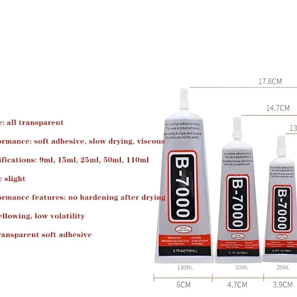 15ML 50ML 110ML B-7000 Clear Contact Phone Repair Adhesive Universal Glass Plastic DIY Glue T7000 with Precision Applicator Glue - Cozy & Co. Market