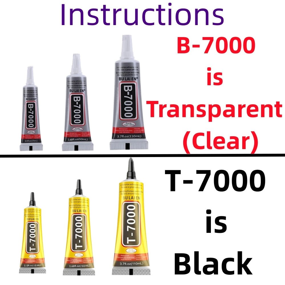 15ML 50ML 110ML B-7000 Clear Contact Phone Repair Adhesive Universal Glass Plastic DIY Glue T7000 with Precision Applicator Glue - Cozy & Co. Market