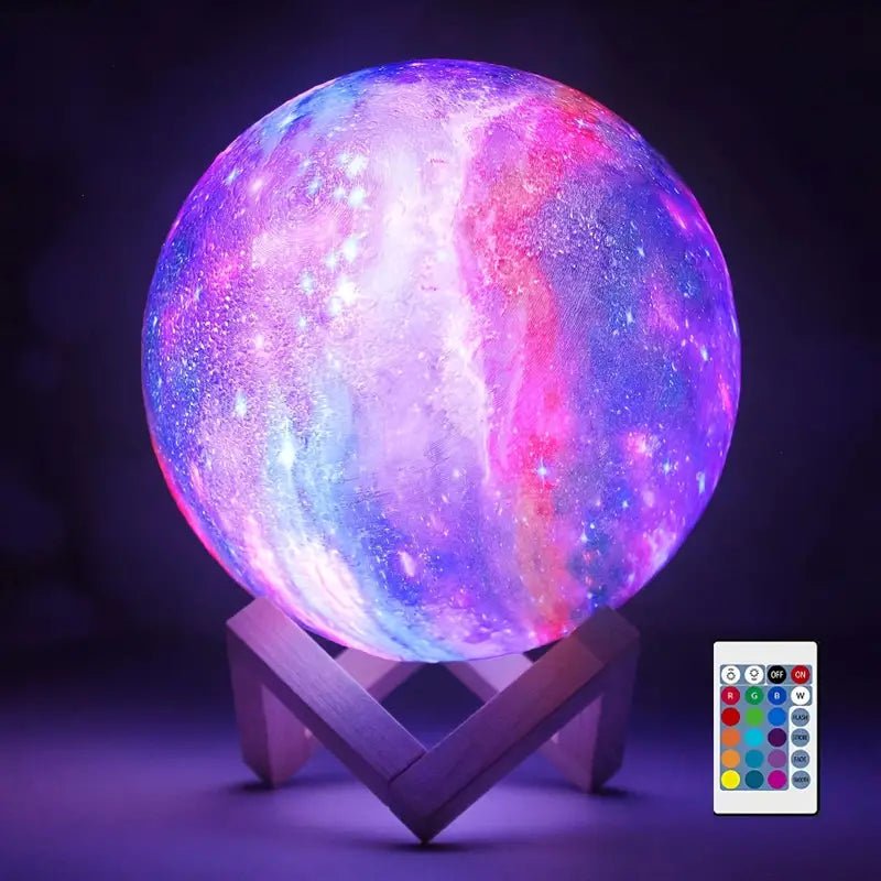 16-Color 3D LED Moon Light with Stand - Night Light - Cozy & Co. Market