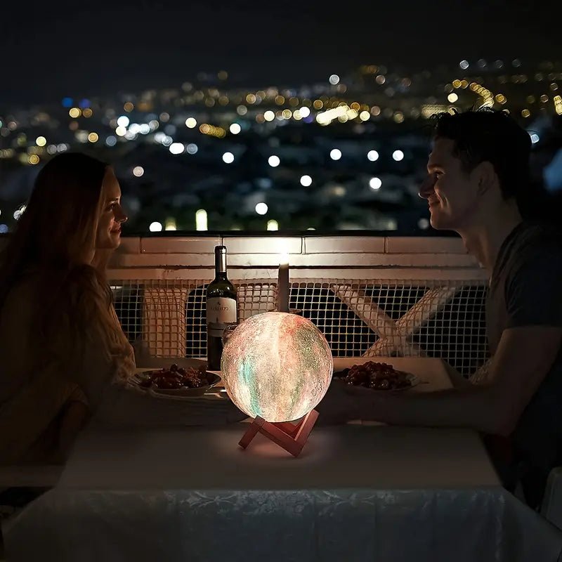 16-Color 3D LED Moon Light with Stand - Night Light - Cozy & Co. Market