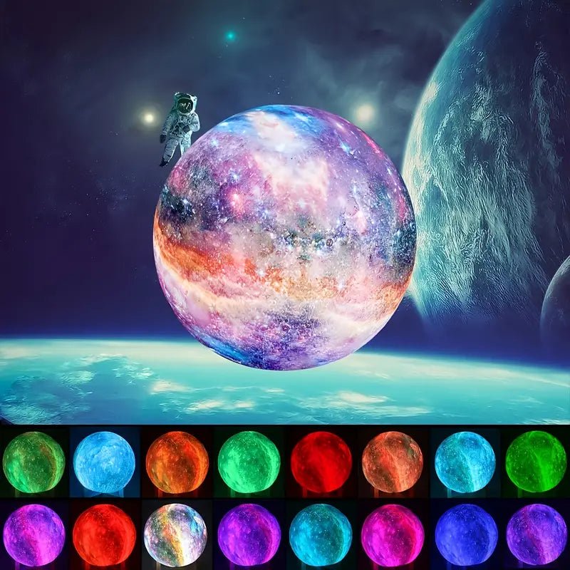16-Color 3D LED Moon Light with Stand - Night Light - Cozy & Co. Market