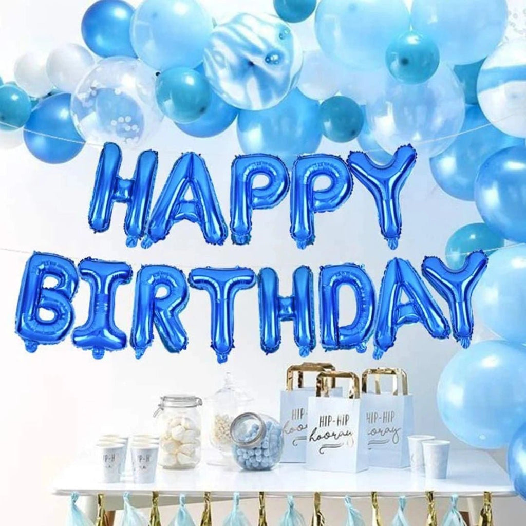 16 Inch Happy Birthday Balloons Pink Blue Aluminium Foil Balloon Birthday Party Decoration Suppries Home DIY Accessories Prop - Cozy & Co. Market