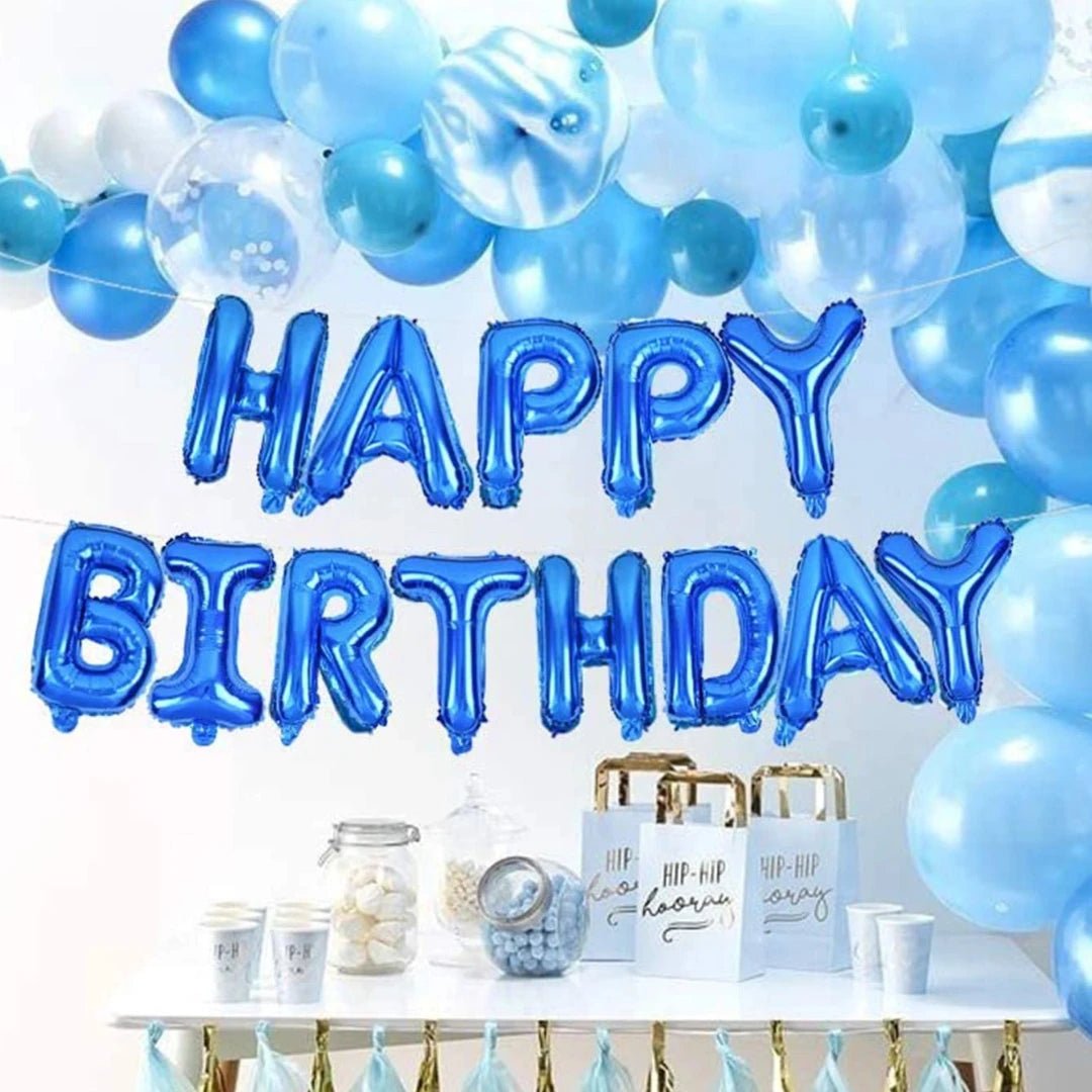 16 Inch Happy Birthday Balloons Pink Blue Aluminium Foil Balloon Birthday Party Decoration Suppries Home DIY Accessories Prop - Cozy & Co. Market