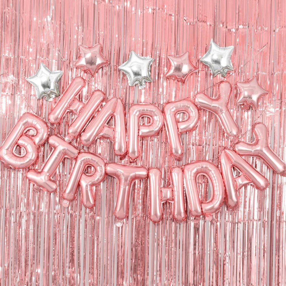 16 Inch Happy Birthday Balloons Pink Blue Aluminium Foil Balloon Birthday Party Decoration Suppries Home DIY Accessories Prop - Cozy & Co. Market