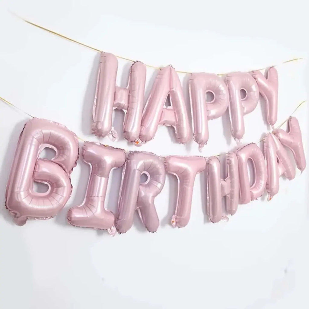 16 Inch Happy Birthday Balloons Pink Blue Aluminium Foil Balloon Birthday Party Decoration Suppries Home DIY Accessories Prop - Cozy & Co. Market