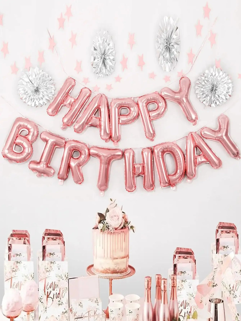 16 Inch Happy Birthday Balloons Pink Blue Aluminium Foil Balloon Birthday Party Decoration Suppries Home DIY Accessories Prop - Cozy & Co. Market