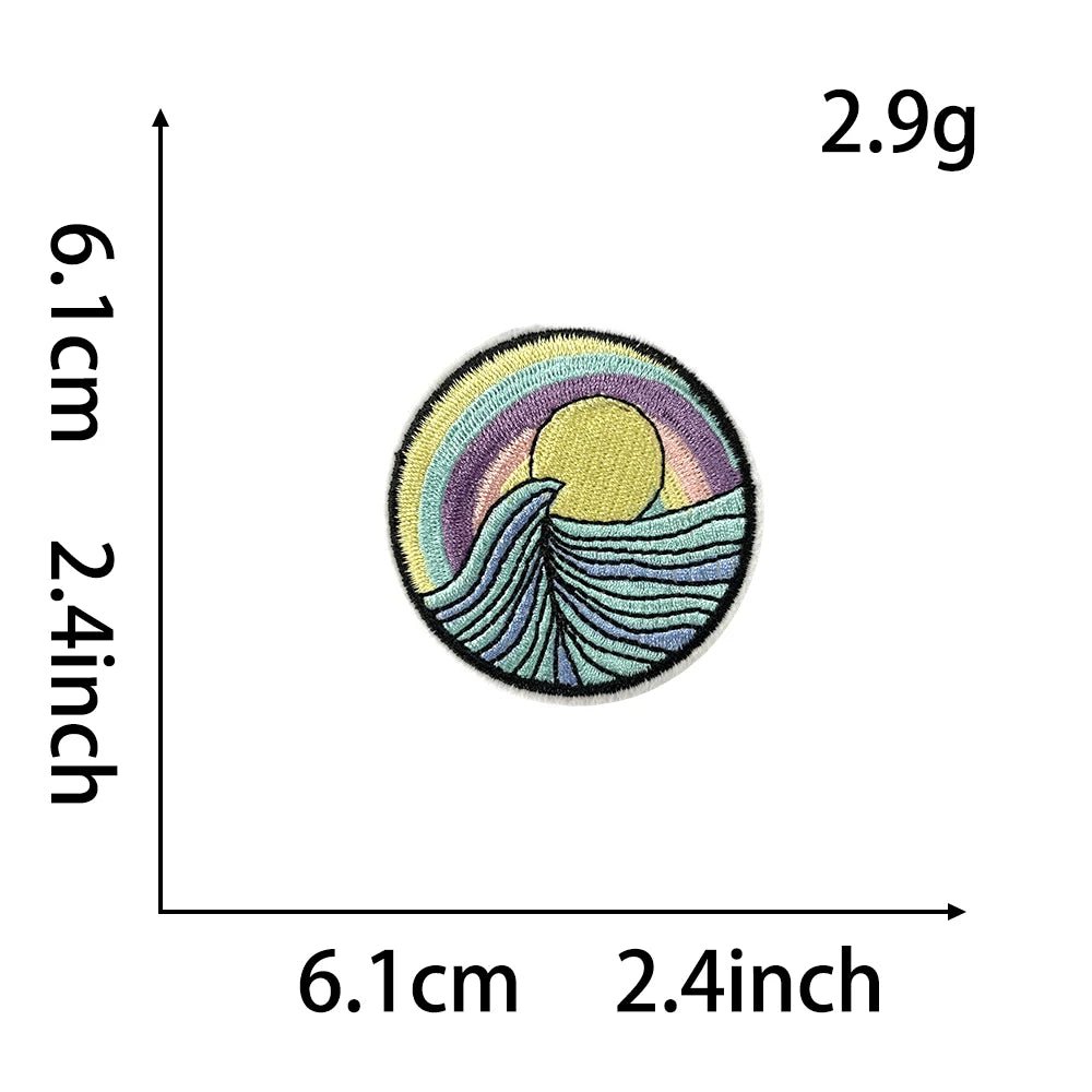 18 Pcs Boho Summer Aesthetic Iron-On Patch with Flower Bike Lettering and Surf Vibes for Festival Bags Jackets Accessories DIY - Cozy & Co. Market