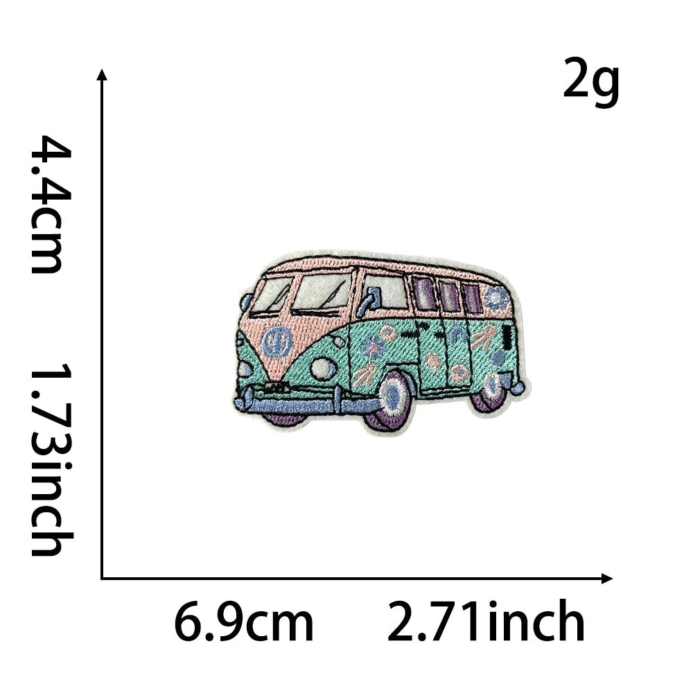18 Pcs Boho Summer Aesthetic Iron-On Patch with Flower Bike Lettering and Surf Vibes for Festival Bags Jackets Accessories DIY - Cozy & Co. Market