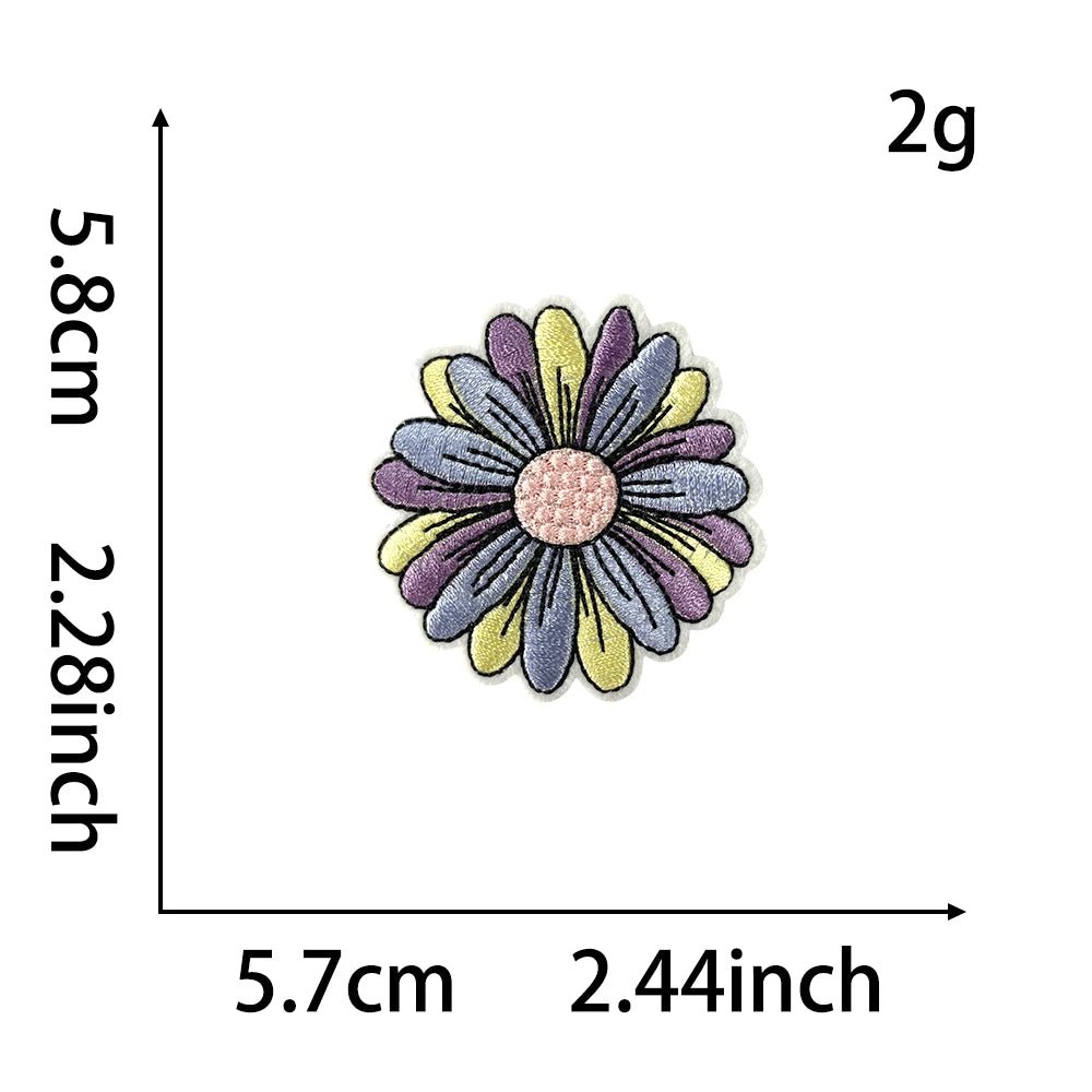 18 Pcs Boho Summer Aesthetic Iron-On Patch with Flower Bike Lettering and Surf Vibes for Festival Bags Jackets Accessories DIY - Cozy & Co. Market