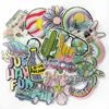 18 Pcs Boho Summer Aesthetic Iron-On Patch with Flower Bike Lettering and Surf Vibes for Festival Bags Jackets Accessories DIY - Cozy & Co. Market
