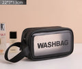 1pc Black Transparent Portable Women Travel Wash Bag Waterproof Makeup Storage Pouch Large Capacity Cosmetic Organizer - Cozy & Co. Market