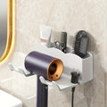 1pc Hair dryer storage rack, non perforated bathroom wall mounted bracket, bathroom air duct storage - Cozy & Co. Market