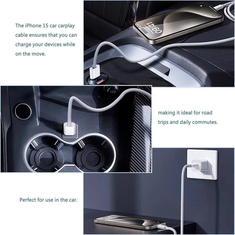1pcs-5pcs 60W PD USB-C to USB C Fast Charger Cable For Apple iPhone 17 Pro Max 16 15 Plus 14 13 12 11 X XS Type C Quick Charging - Cozy & Co. Market