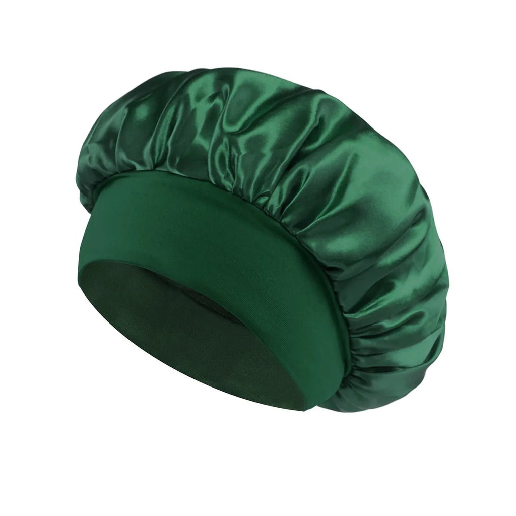 1pcs Soft Silk Satin Lined Bonnet Large Satin Hair Bonnet Household Sleep Shower Cap Hair Wrap Cover for Long Hair Salon Tool - Cozy & Co. Market