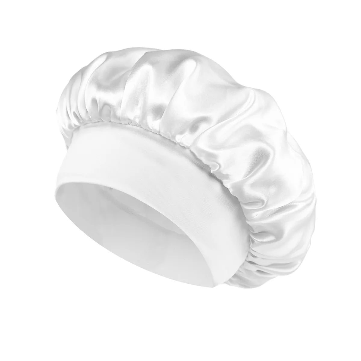 1pcs Soft Silk Satin Lined Bonnet Large Satin Hair Bonnet Household Sleep Shower Cap Hair Wrap Cover for Long Hair Salon Tool - Cozy & Co. Market