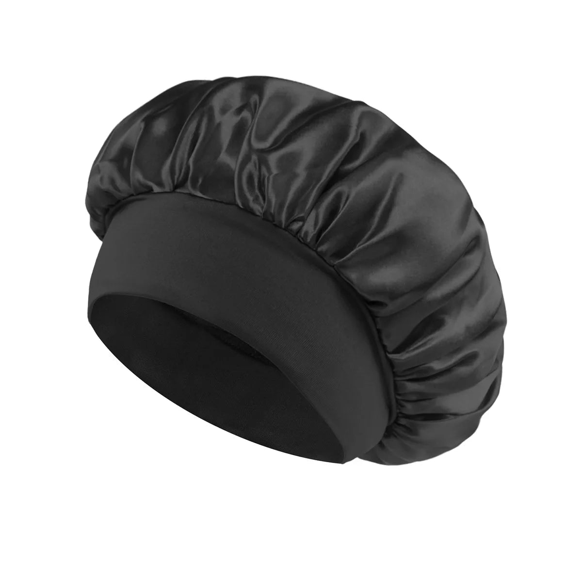1pcs Soft Silk Satin Lined Bonnet Large Satin Hair Bonnet Household Sleep Shower Cap Hair Wrap Cover for Long Hair Salon Tool - Cozy & Co. Market