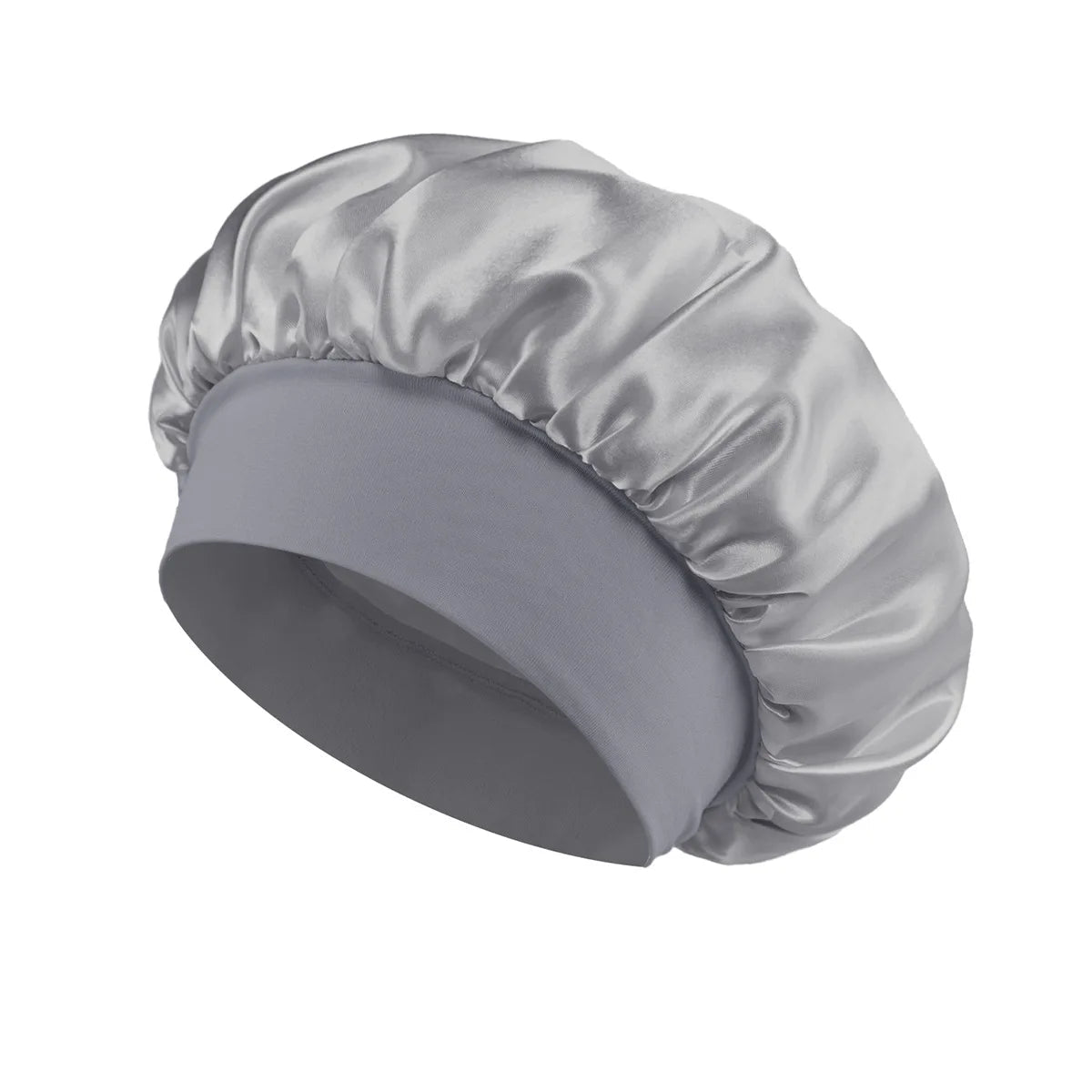 1pcs Soft Silk Satin Lined Bonnet Large Satin Hair Bonnet Household Sleep Shower Cap Hair Wrap Cover for Long Hair Salon Tool - Cozy & Co. Market