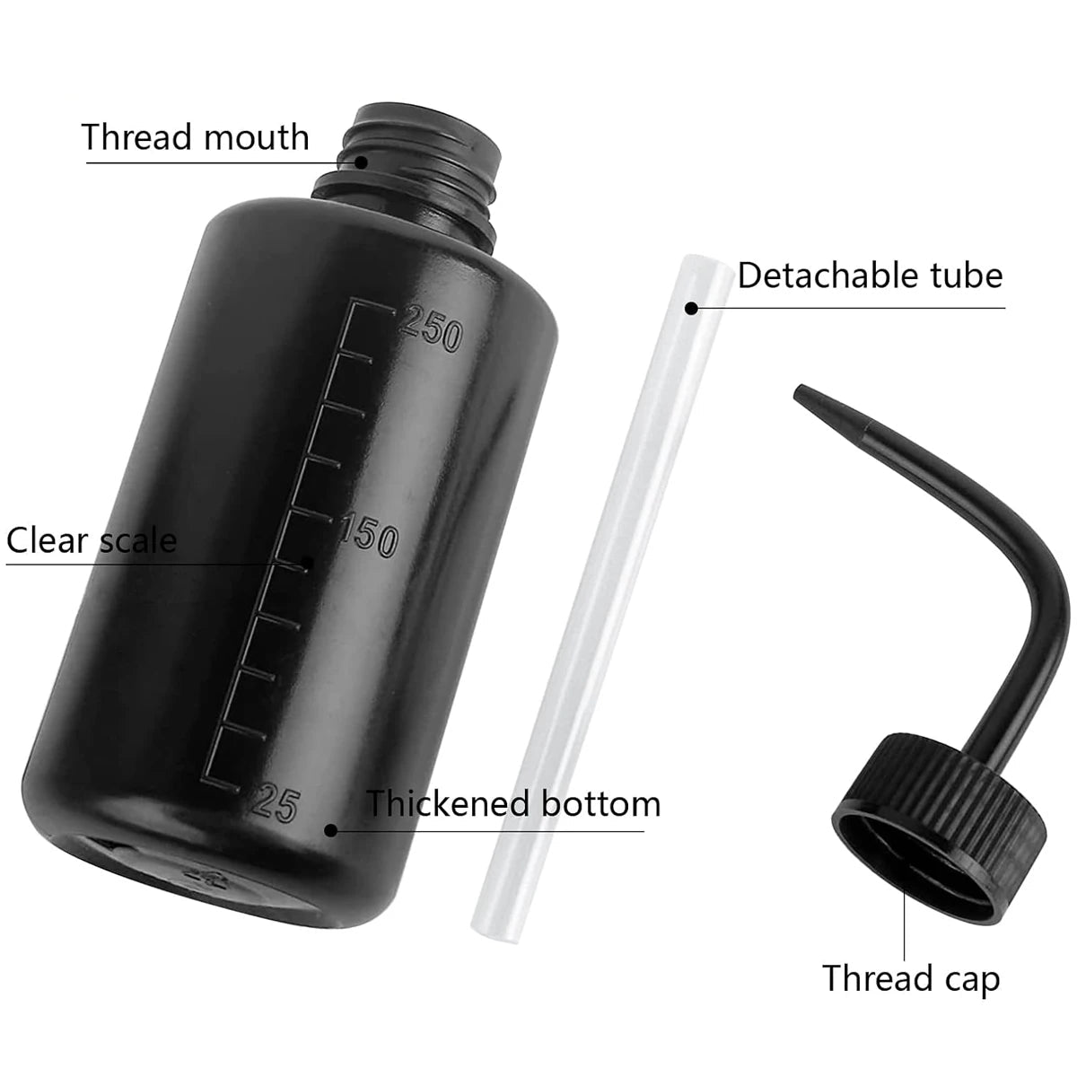 1PCS Tattoo Washing Bottle Clean Squeeze Bottle Eyelash Extension Cleaning Laboratory Measuring Bottles Plastic Makeup Tool - Cozy & Co. Market
