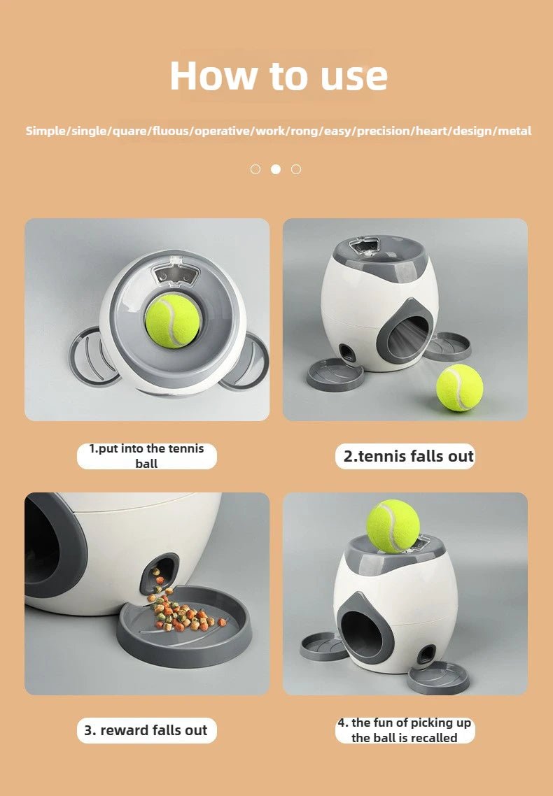 2-in-1 Dog Tennis Ball Launcher & Treat Feeder - Cozy & Co. Market